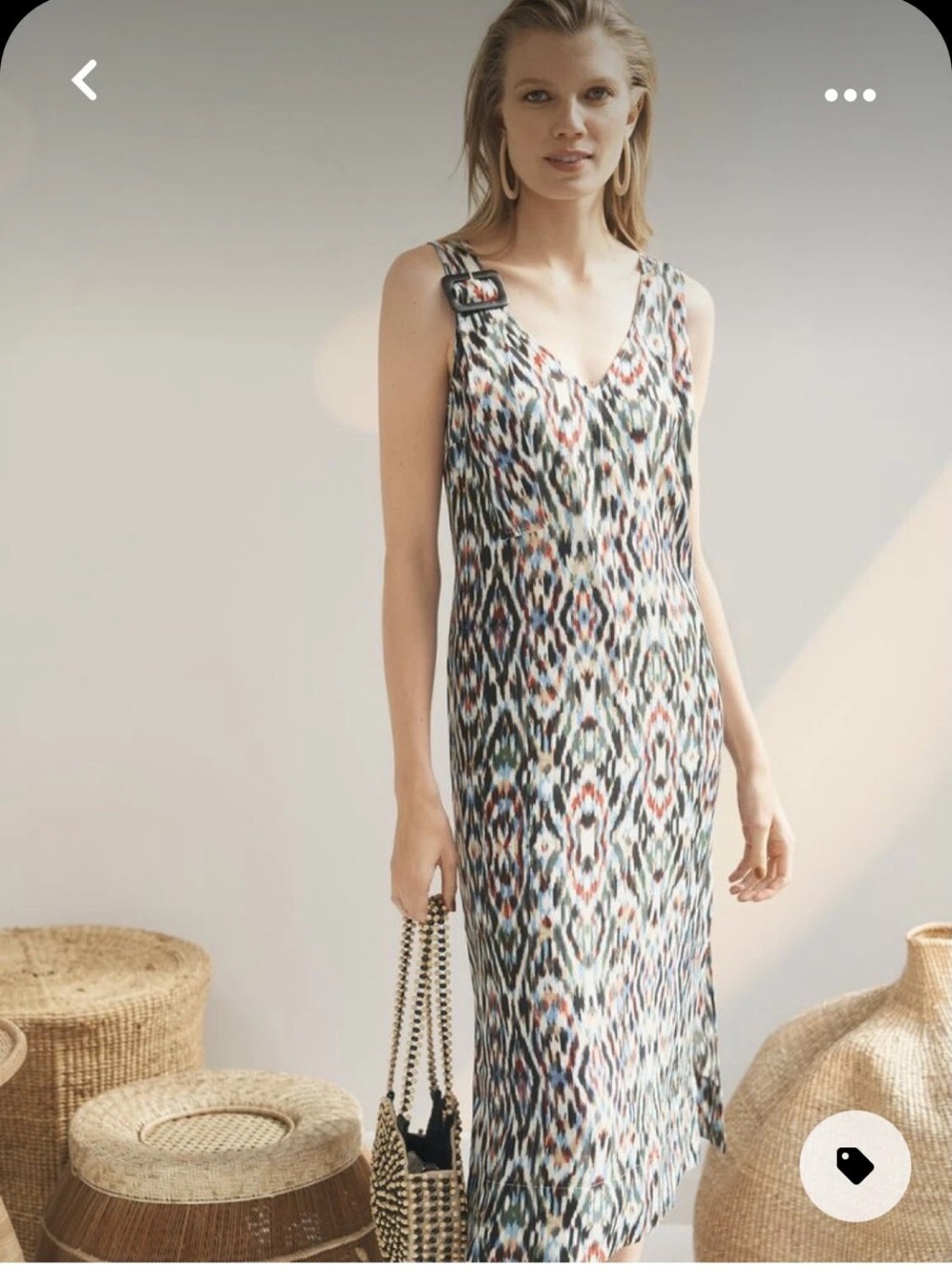 Sussan Multicolor V‑Neck Midi Dress